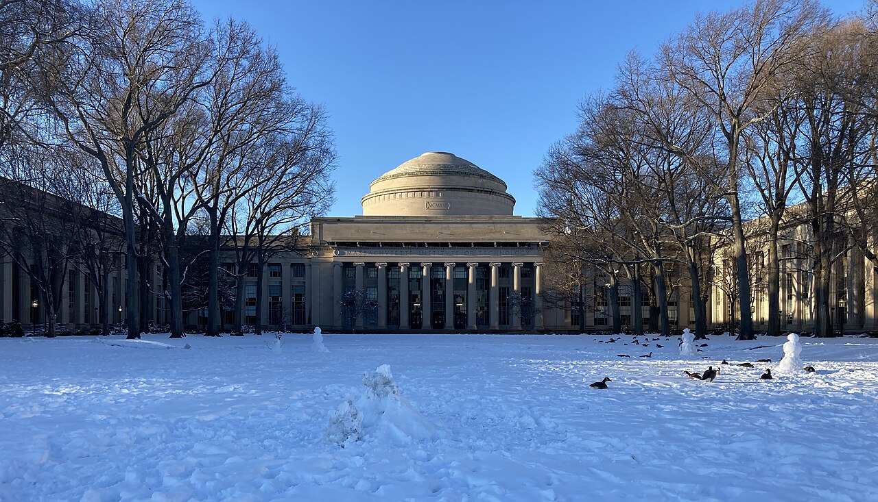 MIT’s Great Dome and Killian Court in winter